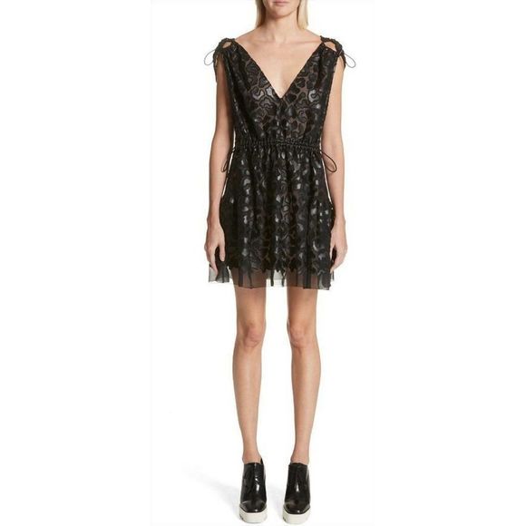 Stella McCartney Dresses & Skirts - Stella McCartney Faux Leather Leopard Dress 40